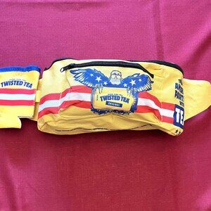 Twisted Tea Hard Iced Tea Yellow Fanny Pack 2 Pockets/Koozie